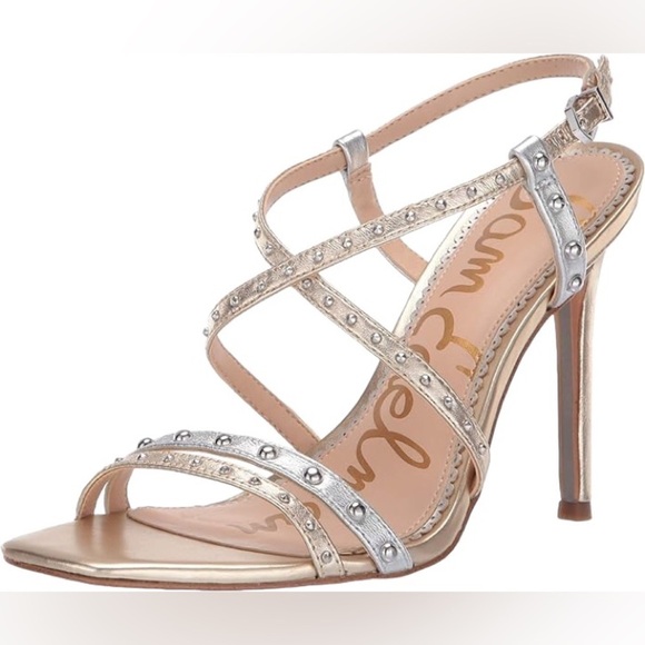 Sam Edelman Women’s Lennox Leather Heeled Sandals Size 8.5 - Picture 1 of 8